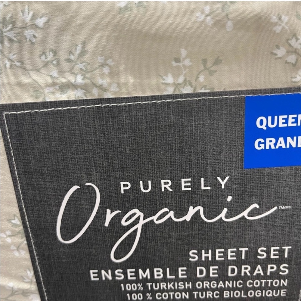Cream Floral Sheet Set - Queen